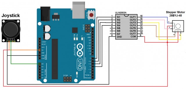Controlling Stepper Motor with Joystick and Arduino
