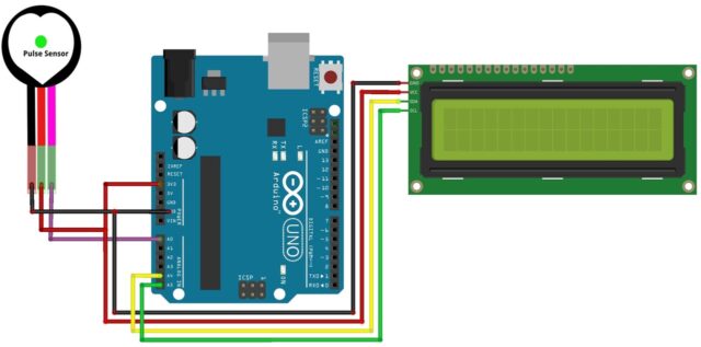 Pulse Sensor Aruduino LCD