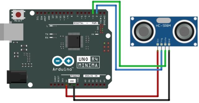 HC-SR04 Arduino UNO Connection