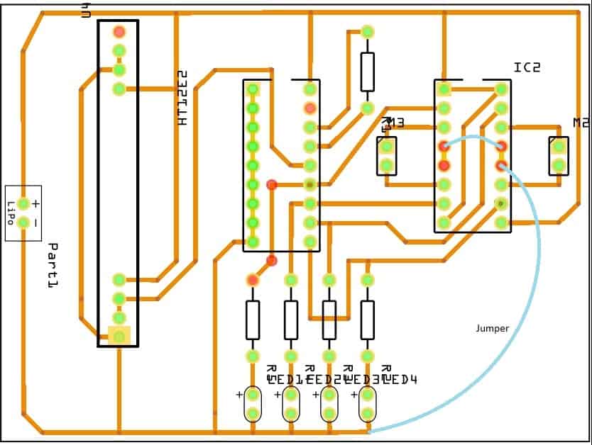 Gesture Controlled Robot PCB