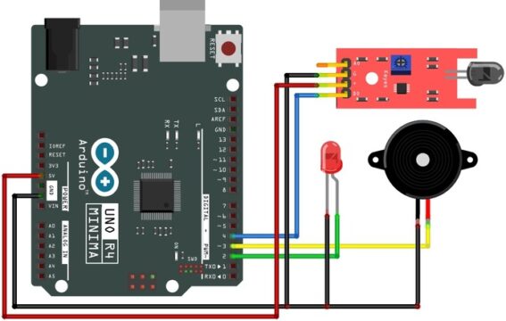 Fire Detection Flame Sensor Arduino