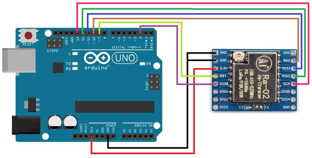 Arduino Lora Receiver Circuit