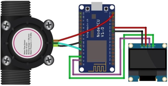 Water Flow Sensor ESP8266