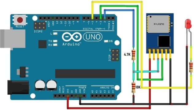 RYLR890 Arduino LED