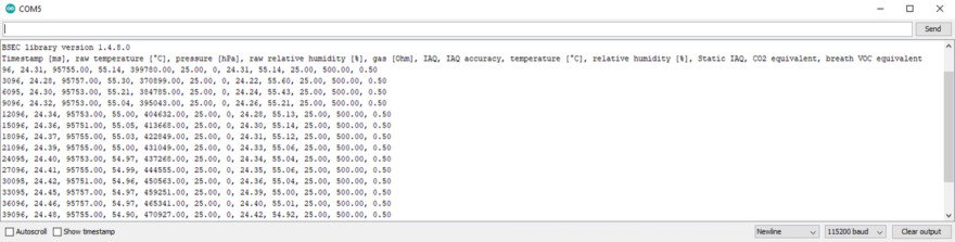 BME680 Arduino BSEC