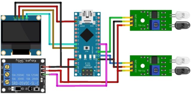 Bidirectional Visitor Counter Circuit