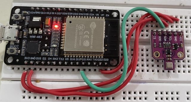 ESP32 BME680 Breadboard Connection