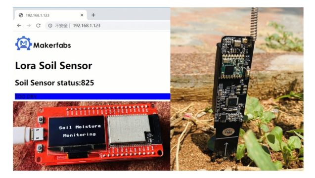 LoRa Based Soil Moisture Monitoring on LoRa ESP32 WebServer LoRa Soil Moisture