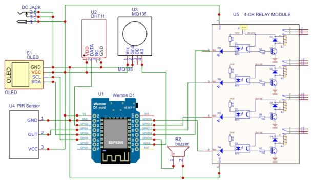 IoT Smart Kitchen Schematic