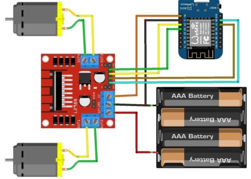 WiFi Controlled Robot Circuit