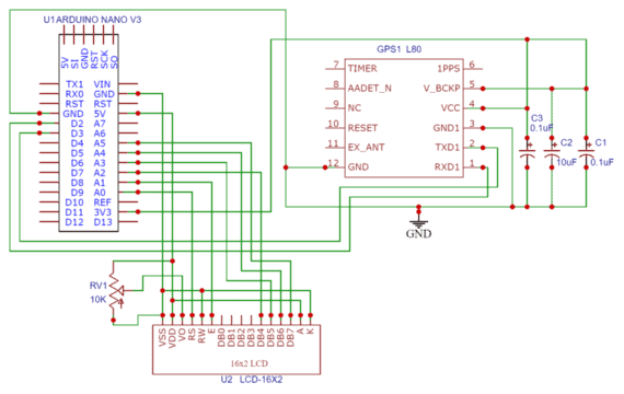 Arduino GPS LCD Display