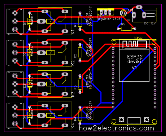 Home Automation ESP32 PCB