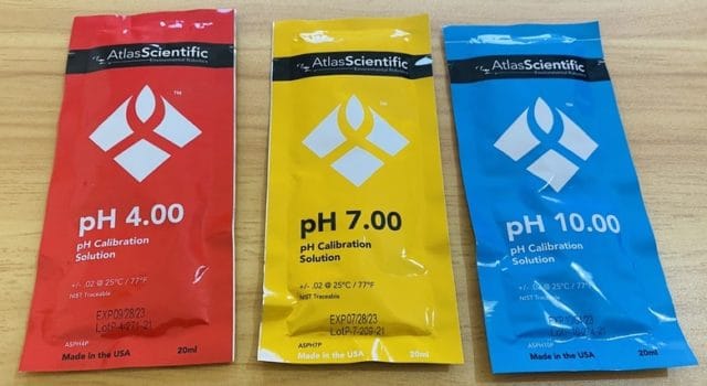 calibration solutions (pH 4, pH 7 & pH 10)