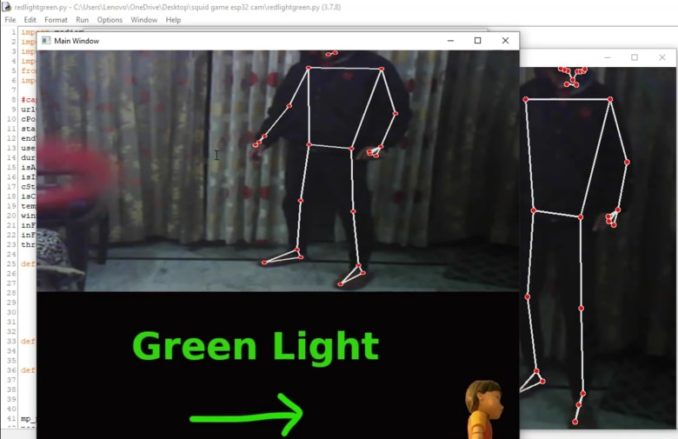 Motion Detection Squid Game using ESP32 CAM & OpenCV