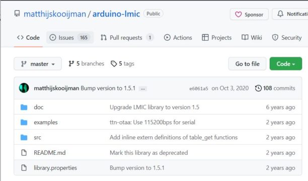 Arduino-LMIC library ABP OTAA LoRaWAN SX1276