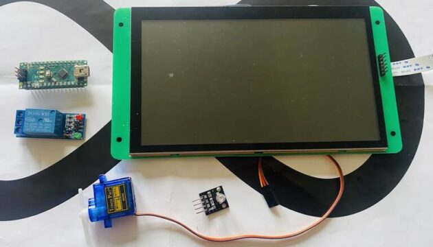DWIN LCD Arduino Relay Servo LED
