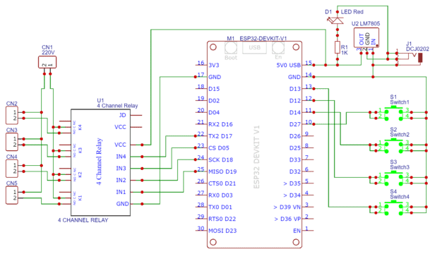 Home Automation Schamatic Blynk 2.0