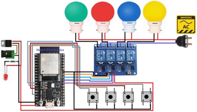 Home Automation using ESP32 & Blynk 2.0 with Feedback