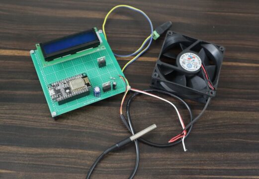 IoT Temperature Fan Speed Control ESP8266 Circuit