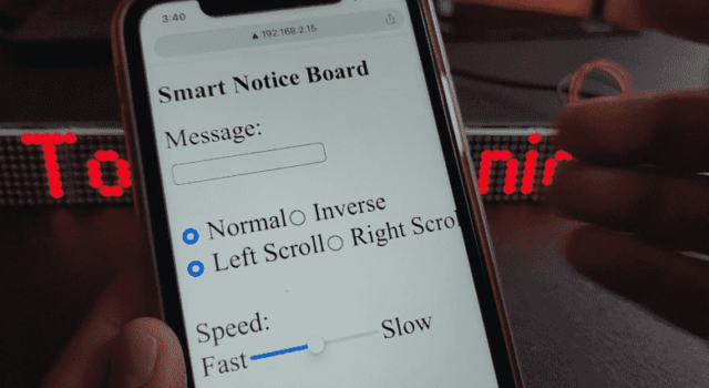 MAX7219 Dot Matrix Display Web Server