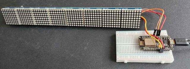 MAX7219 Dot Matrix LED Display ESP8266 Connection