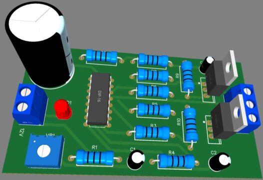 SG3525 Inverter Circuit PCB 3D View