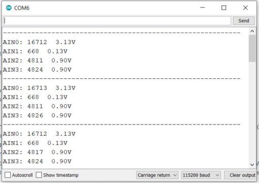 ADS1115 ESP8266 Output