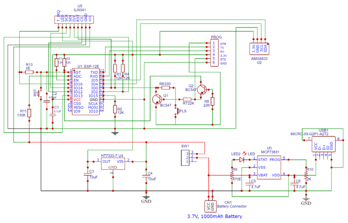 DIY Thermal Camera Schematic