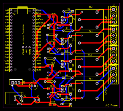 PCB Pi Pico W Home Automation Blynk