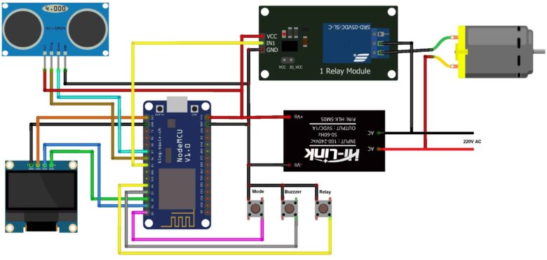 IoT Based Water Level Control & Monitoring with ESP8266 Circuit