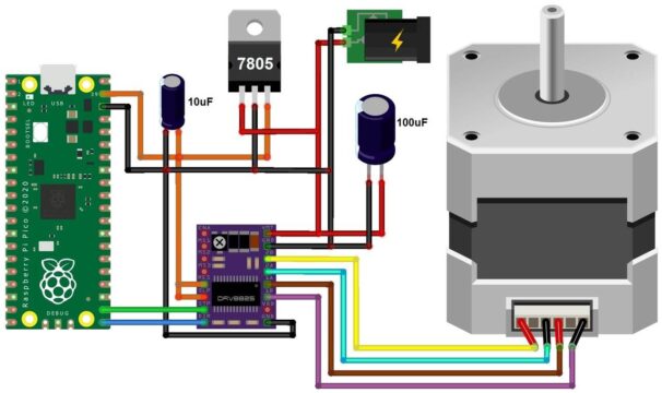 DRV8825 Raspberry Pi Pico NEMA17 Stepper Motor