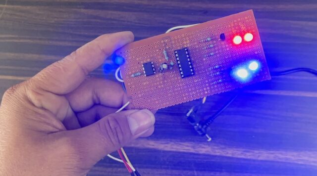Flashing Police Light using 555 Timer
