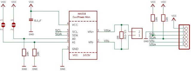 INA219 Current Sensor Module Schematic
