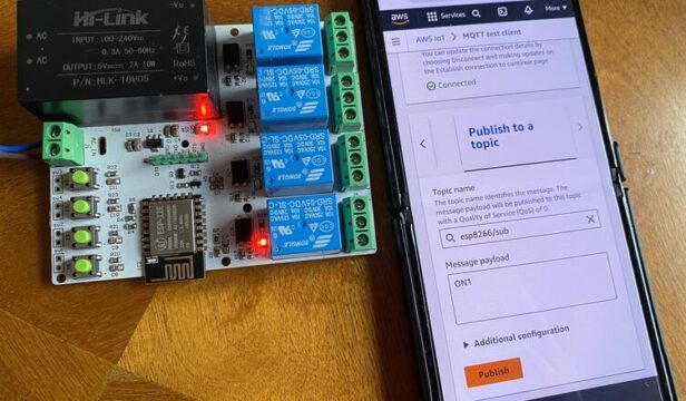 Industrial Automation ESP8266 AWS IoT Core Test