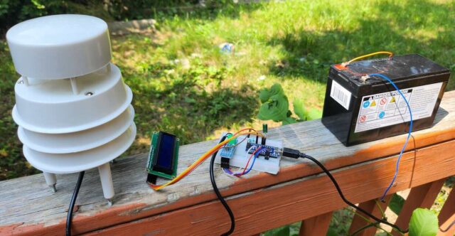 Ultrasonic Anemometer LCD Wind Speed Direction Arduino