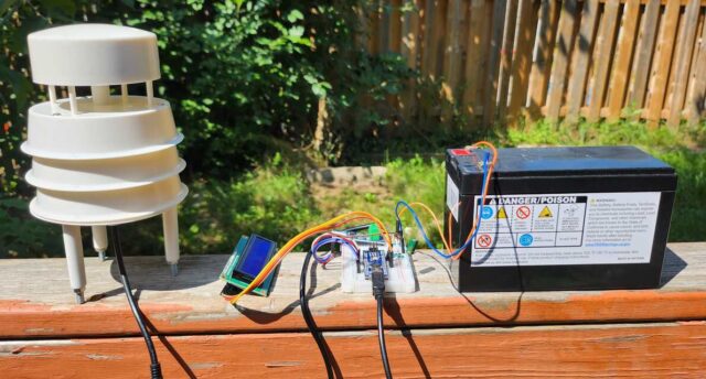 Ultrasonic Anemometer Sensor Arduino Connection