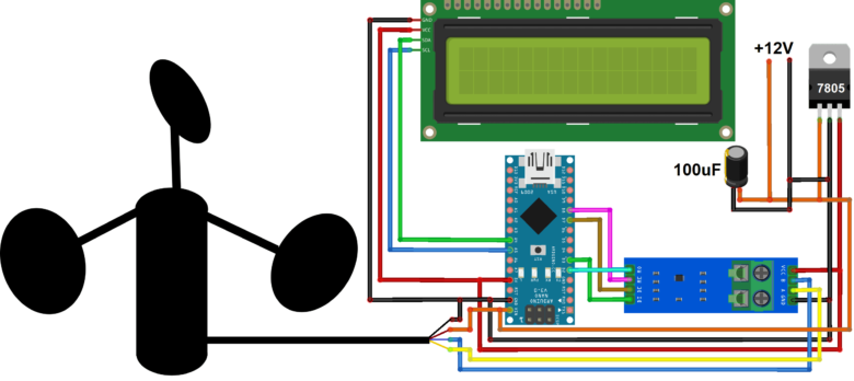 Ultrasonic Anemometer Wind Speed Direction Arduino