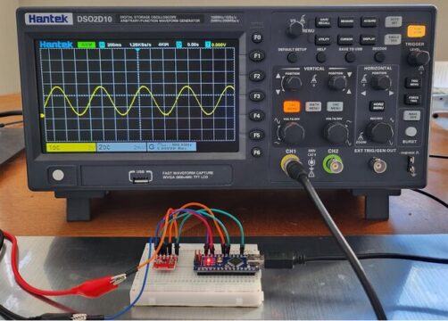MCP4725 DAC Sine Wave Generator