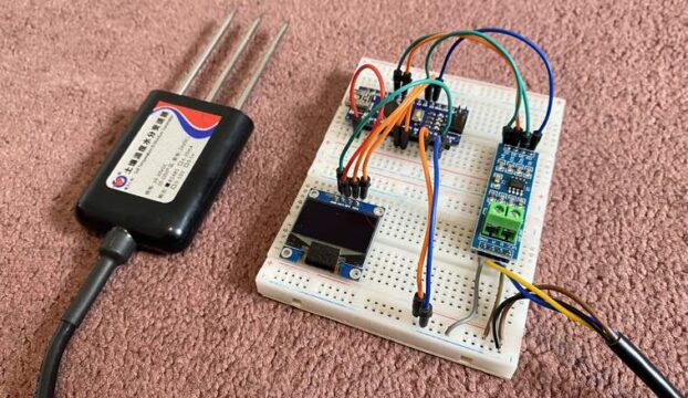Soil Humidity Temperature Sensor Connection with Arduino