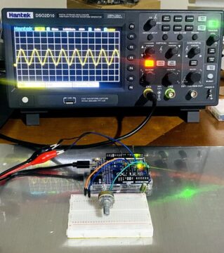 Arduino UNO R4 Sine Wave Generator