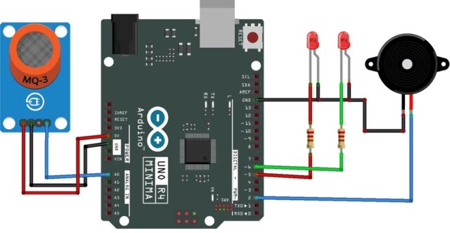 Gas Leak Detection & Alarm System using MQ2 Gas Sensor & Arduino