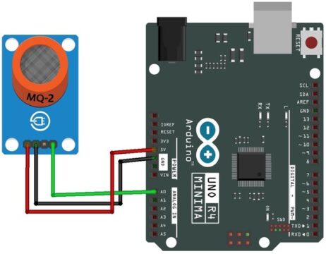MQ2 Gas Sensor Arduino Connection