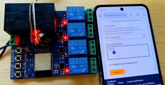 Home Automation using Amazon AWS IoT Core & ESP32