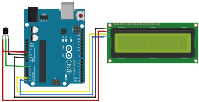 LM35 Temperature Sensor Arduino LCD Display