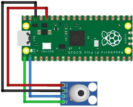 MLX90614 Raspberry Pi Pico Connection