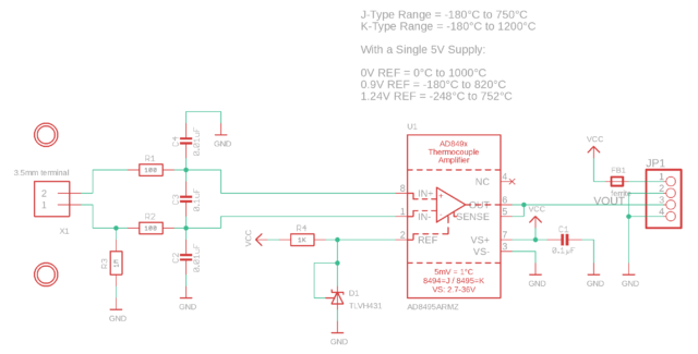 Adafruit AD4895 Breakout Board Schematic
