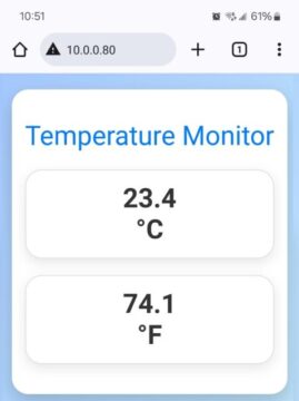 Building a Raspberry Pi Pico W & LM35 Web Server Webpage