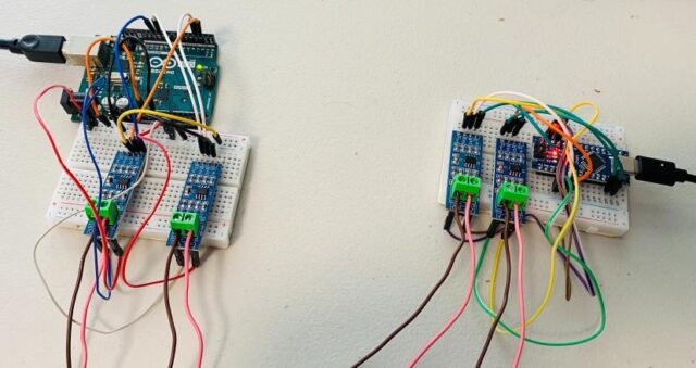 MAX485 Full Duplex Communication Setup