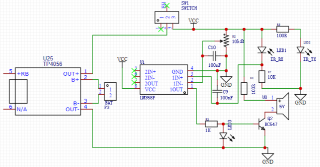 Smart Blind Stick Schematic