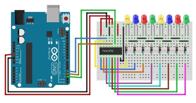 74HC595 Arduino LED Control